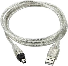 USB 2.0 Male to IEEE 1394 Mini 4Pin Male iLink Firewire DV Adapter Cord Cable Co