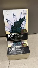 Lot of 4 100 Mini Lights Clear 27.1 Feet Indoor Outdoor Green Wire
