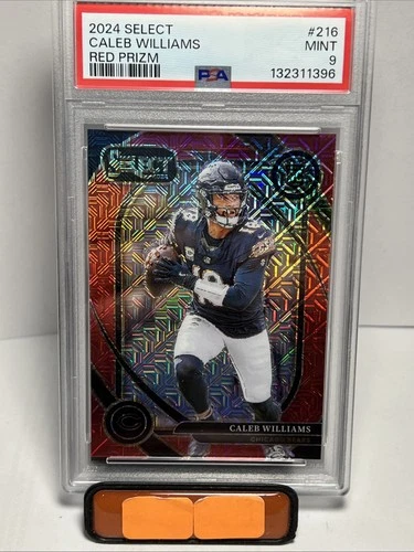 2024 Panini Select Caleb Williams RC Rookie Club Level Red Mojo Prizm /49 PSA 9