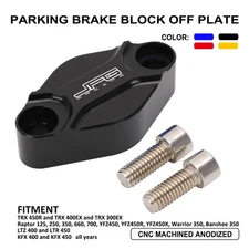 ATV Motorcycle Parking Brake Block Off Plate For TRX450R TRX400EX TRX300EX Black