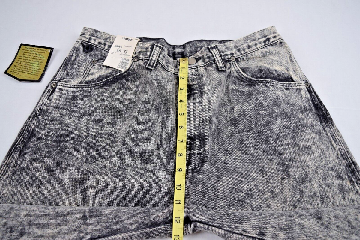 Vintage Wrangler Jeans W38 L30 90s Acid Lava Wash Straight Leg
