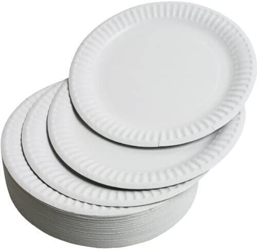 Platos de papel redondos desechables blancos de 7" (18 cm) boda fiesta barbacoa catering COMPRA A GRANEL - Imagen 16 de 87
