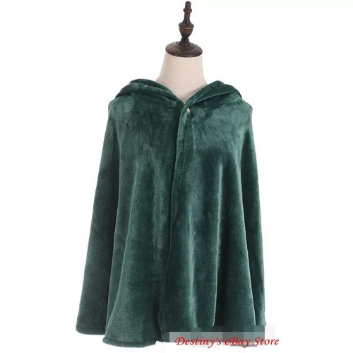Anime Attack on Titan Cloak Winter Warm Plush Pajamas Flannel Jackets Coats Gift - Picture 3 of 6