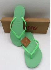 Havaianas Women's Flip Flops Sandal Green Garden US 11/12W / EU 41-42