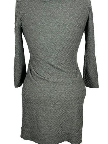 Anthropologie Leifsdottir Women's Gray Ruffle Neckline Texture Sheath Dress XS - Picture 4 of 24