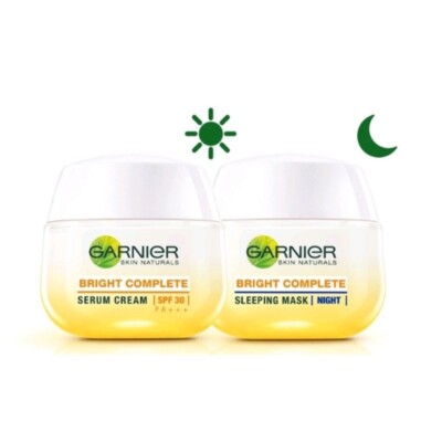 Set Garnier Bright Complete Set Day Cream SPF30 50ml + Night Cream 50ml