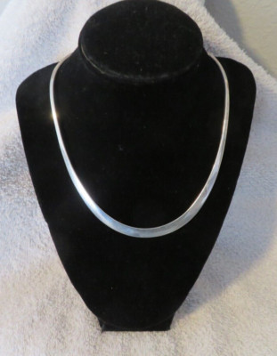 Sterling silver Hayner marked LARGE cuff choker necklace tapered HAYNER