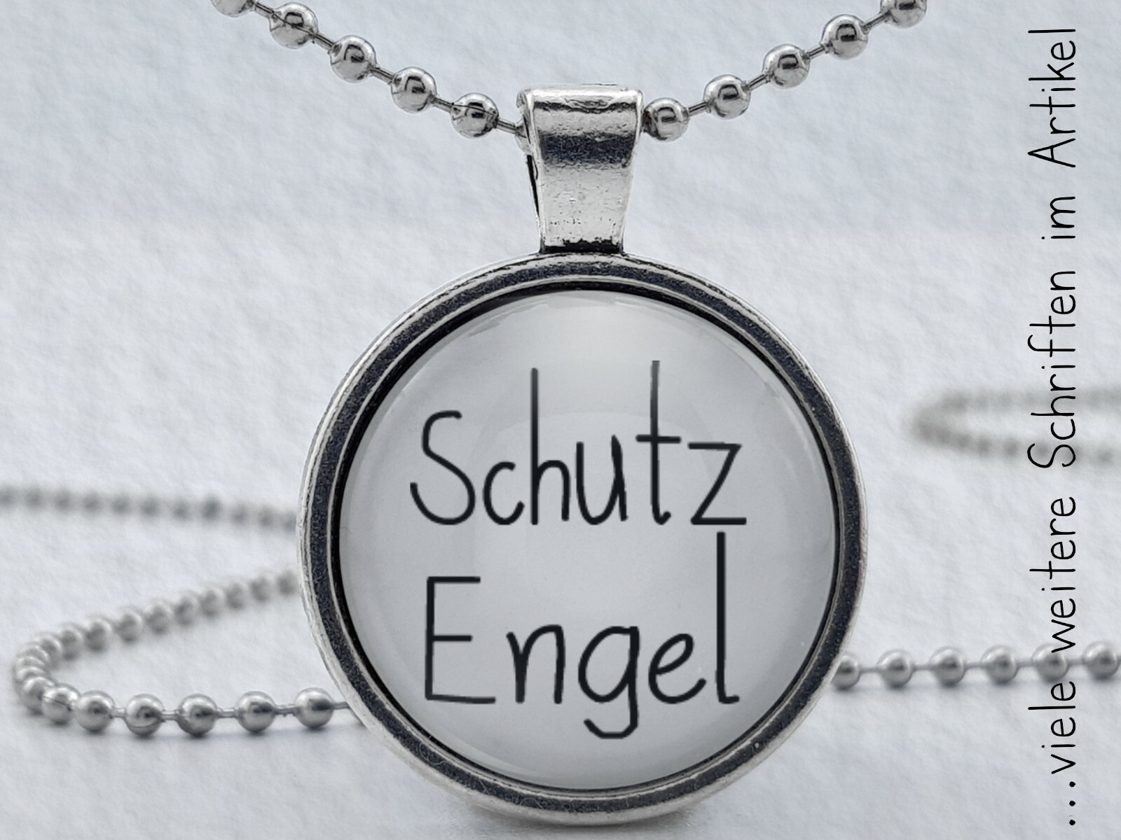 Spruchkette by Perletta 20 Texte persönliche Schutzengel Halskette mit Anhänger