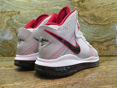 Nike Lebron James 8 V/2 SZ 8 White Black Sport Red Miami Heat