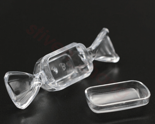 100pc 5g Clear PS candy shape empty cream jar Lip balm Pot Cosmetic Container - Picture 2 of 4