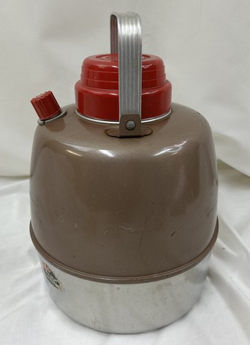 Vintage Little Brown Jug Picnic Thermos Cooler By Hemp & Co. Staging Prop Decor - Picture 5 of 14