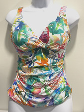 Lauren Ralph Lauren Women's Tankini Underwire Top Swimsuit Multi Size 8 3191