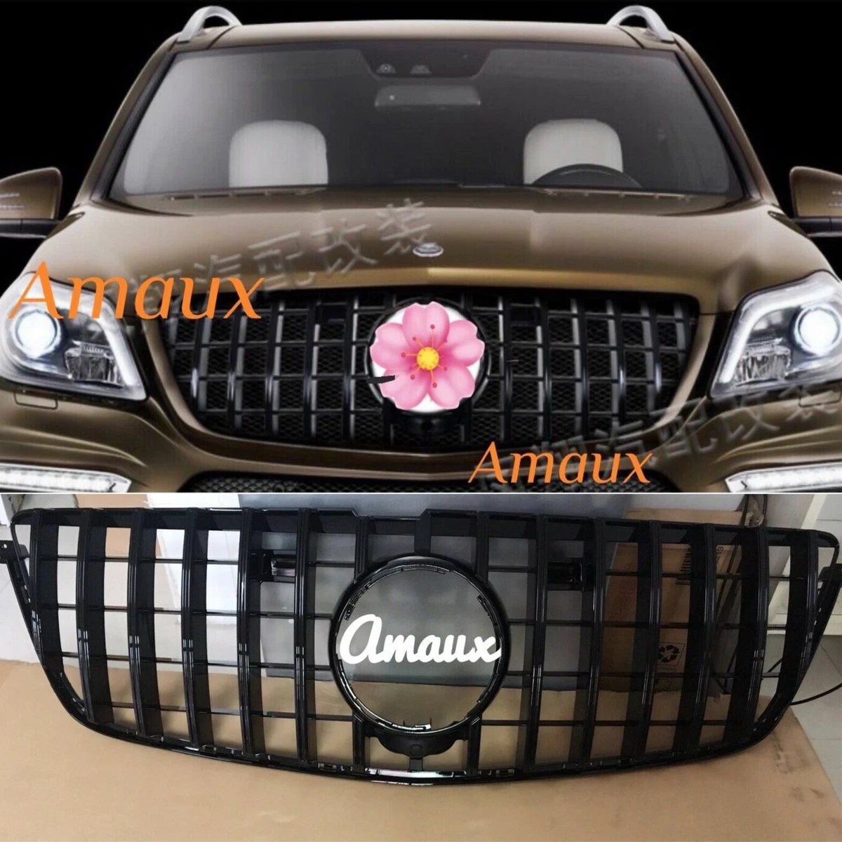 For Mercedes-Benz GL X166 Front Grille GL500 GL550 GL63 GT R 2013-2015 14 Grill
