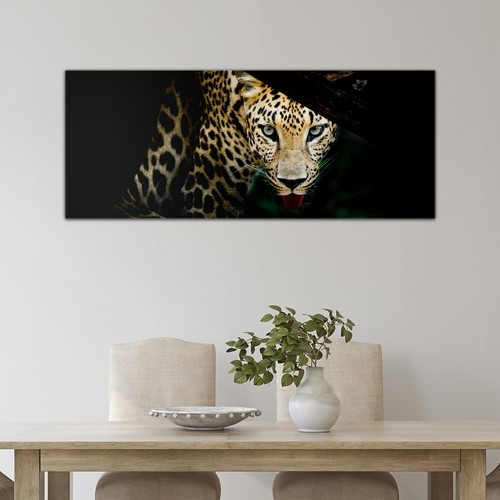 Glas-Bild Wandbilder Druck auf Glas Foto-Bild 125x50 Tier Leopard Porträt - Bild 3 von 6