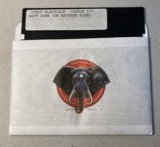 Strip Blackjack Apple II Software Double Sided 5.25 Floppy Disk