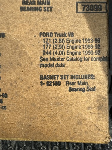 Kit de sello principal trasero Fel-pro BS40419 para Ford 1972-1994 2,6 L 2,8 L 2,9 L 4,0 L V6 - Imagen 5 de 5