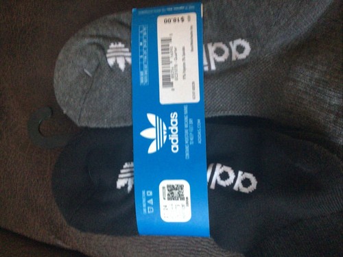 Adidas Youth 6 Pair Low Cut Athletic Socks, Black/Grey/White, 2y-5y Size M - Picture 4 of 5