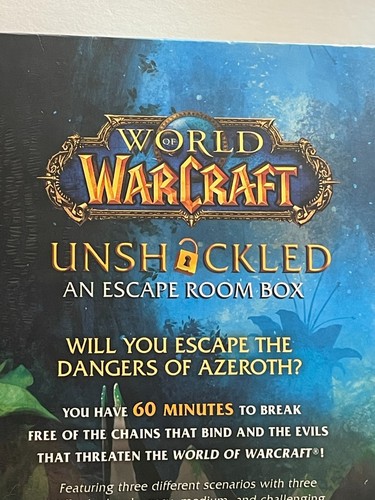 World of Warcraft Unshackled An Escape Room Box WOW Brand NEW Sealed - Picture 4 of 7