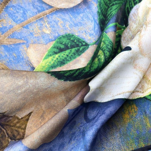 100% Mulberry Silk Wrap Shawl Bandanna Shawl Flower Print Square Scarf 43" - Picture 9 of 9
