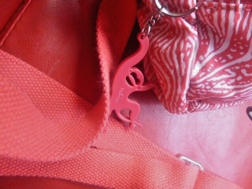 KIPLING LRGE SATCHEL TYPE BAG POCKETS ZIPS STORAGE LAPTOP TRAVEL RED COLLEGE UNI - Picture 4 of 11