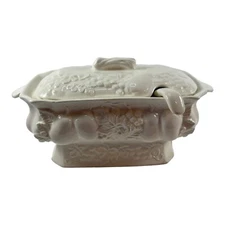 Vintage Sauce Warmer White Ceramic Electric Gravy Boat With Spoon Fruit Design