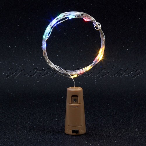 20LEDs Wine Bottle Light Cork Shaped String Fairy Wire Night Light Colorful Lot - Picture 14 of 25