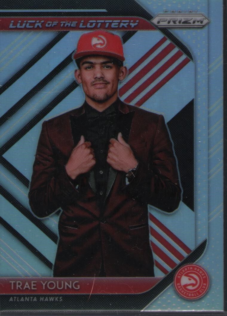 2018-19 Panini Prizm Luck of the Lottery Silver Rookie Hawks Trae Young #5