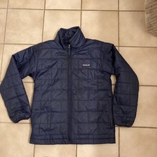 Patagonia Kids Nano Puff Brick Quilted Puffer Jacket Blue Small 7-8 68001 READ