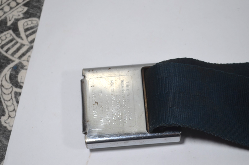 1966 1967 MUSTANG SHELBY COUGAR BLUE DELUXE FRONT SEAT BELT WITH BUCKLE - Picture 8 of 16