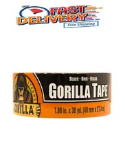 Gorilla 30 yd Black Duct Tape Tough, reinforced backing