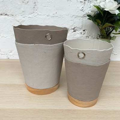 Handmade Recycled Paper Mahogany Wood Herb Plant Orkney Flower