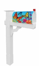 Butterfly Flowers Magnetic Mailbox Cover (Cover Only)