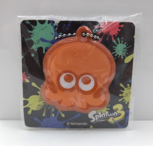 Splatoon 3 octopus octoling orange plastic keychain charm 2" - 第 1/1 張圖片