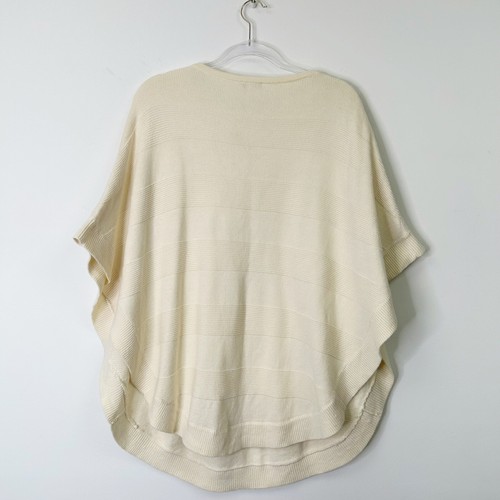 Talbots Poncho Sweater Women's Size Small Cream Oversized Wool Blend - Picture 9 of 10