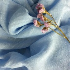 Translucent Cotton Linen Fabric Flax Plain DIY Material Clothes Dress Shirt