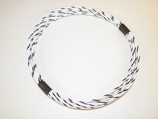 WHITE/BLACK AUTOMOTIVE WIRE 20 GAUGE HIGH TEMP TXL 25 FEET