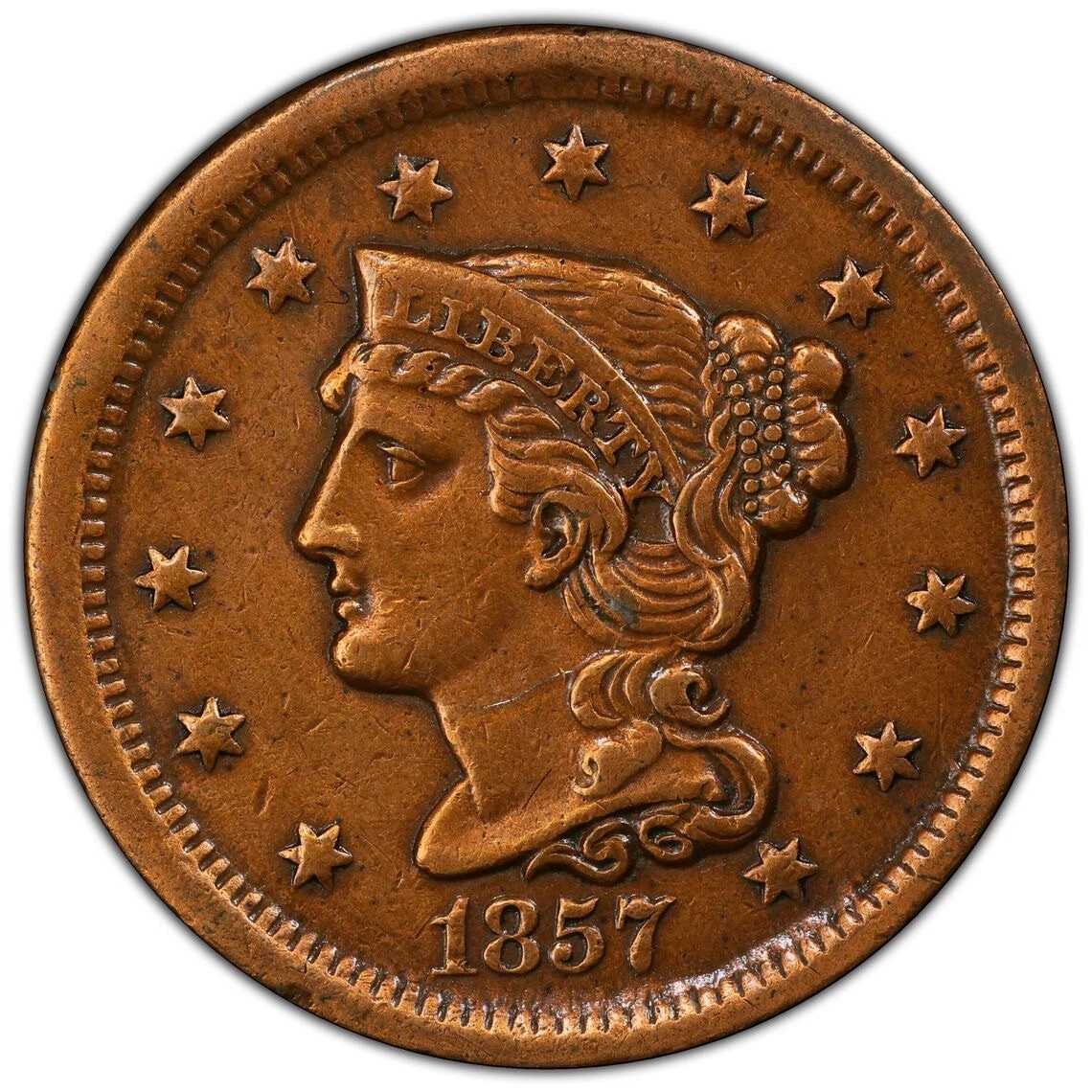 1857 Year Braided Hair Large Cents (1839-1857) for sale | eBay