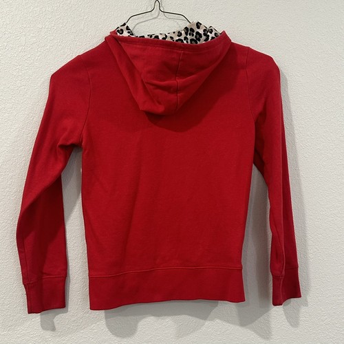 Justice Red Leopard SPARKLE Zip Up Jacket Youth Girls Size 8 Gymnastics Cheer - Picture 7 of 8