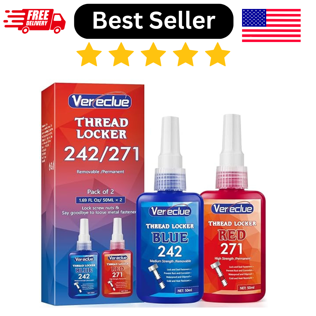 ThreadLocker 242 and 271, Thread Lock Medium and High Strength Lock Tight & Seal