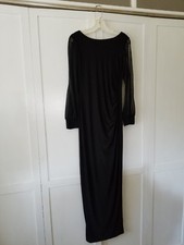 Marina Black Gown / Dress / Cocktail / Prom w/ Back Silver Embellishment Size 8
