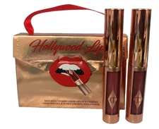 Charlotte Tilbury Hollywood Lips  Mini Liquid Lipstick Duo new Show Girl Too Bad