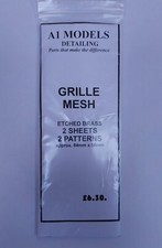 A1Models Brass Grille Mesh. 2 Sheets - Different Sizes