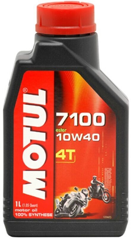 Huile moteur Motul 7100 10W40 synthétique lubrifiant moto 4T Ester 1 litre pas cher