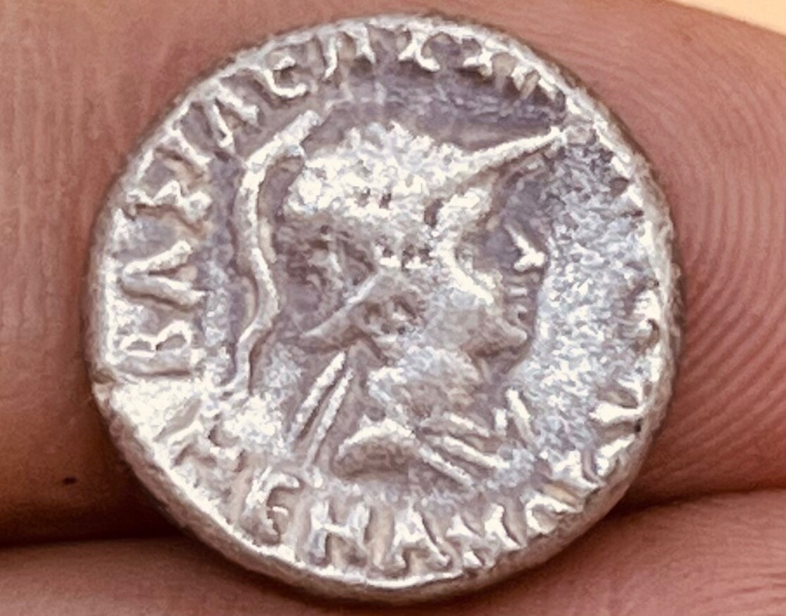 ancient Indo Greek ar silver drachm coin ruler mithradates | eBay