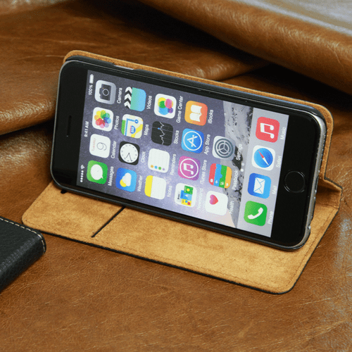 Luxury Leder Schutzhülle f. Apple iPhone 6,6s Tasche Case Cover Smartphone Handy - Picture 5 of 17