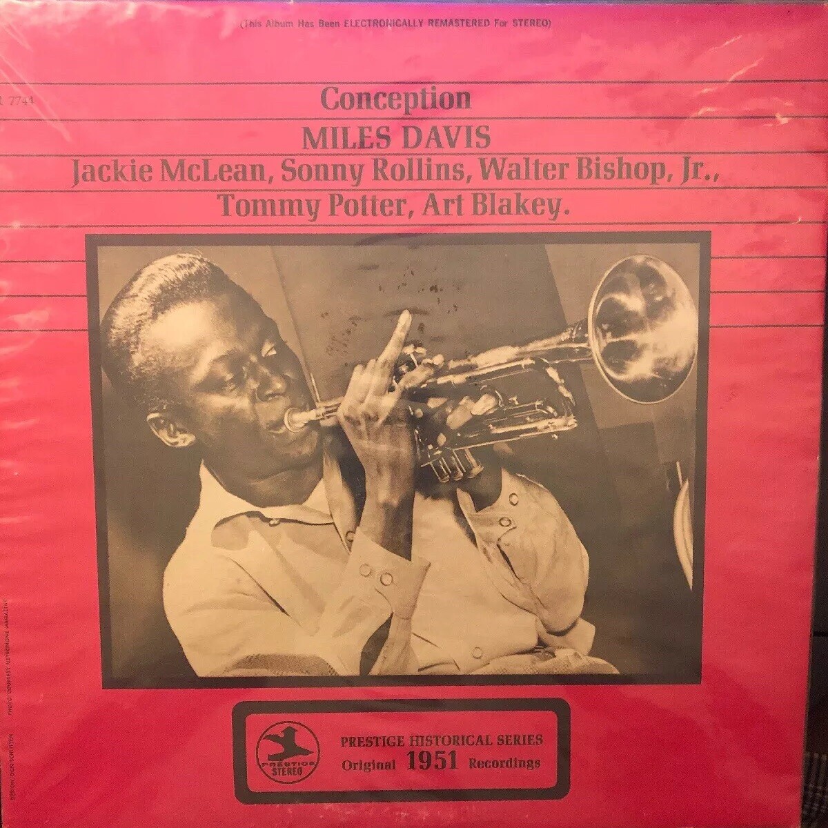 MILES DAVIS - CONCEPTION JAZZ LP Prestige P-7744 Excellent So MILES DAVIS - CONCEPTION JAZZ LP Prestige P-7744 Excellent So