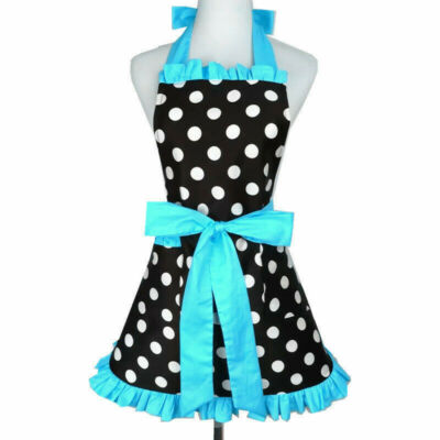 Retro Cooking Princess Dress Aprons Kitchen Sexy Bar Apron Dots For Women  Lady | eBay