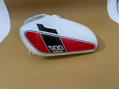 Yamaha Xt 500 Tt 500 1977's Model White And Red Painted Steel