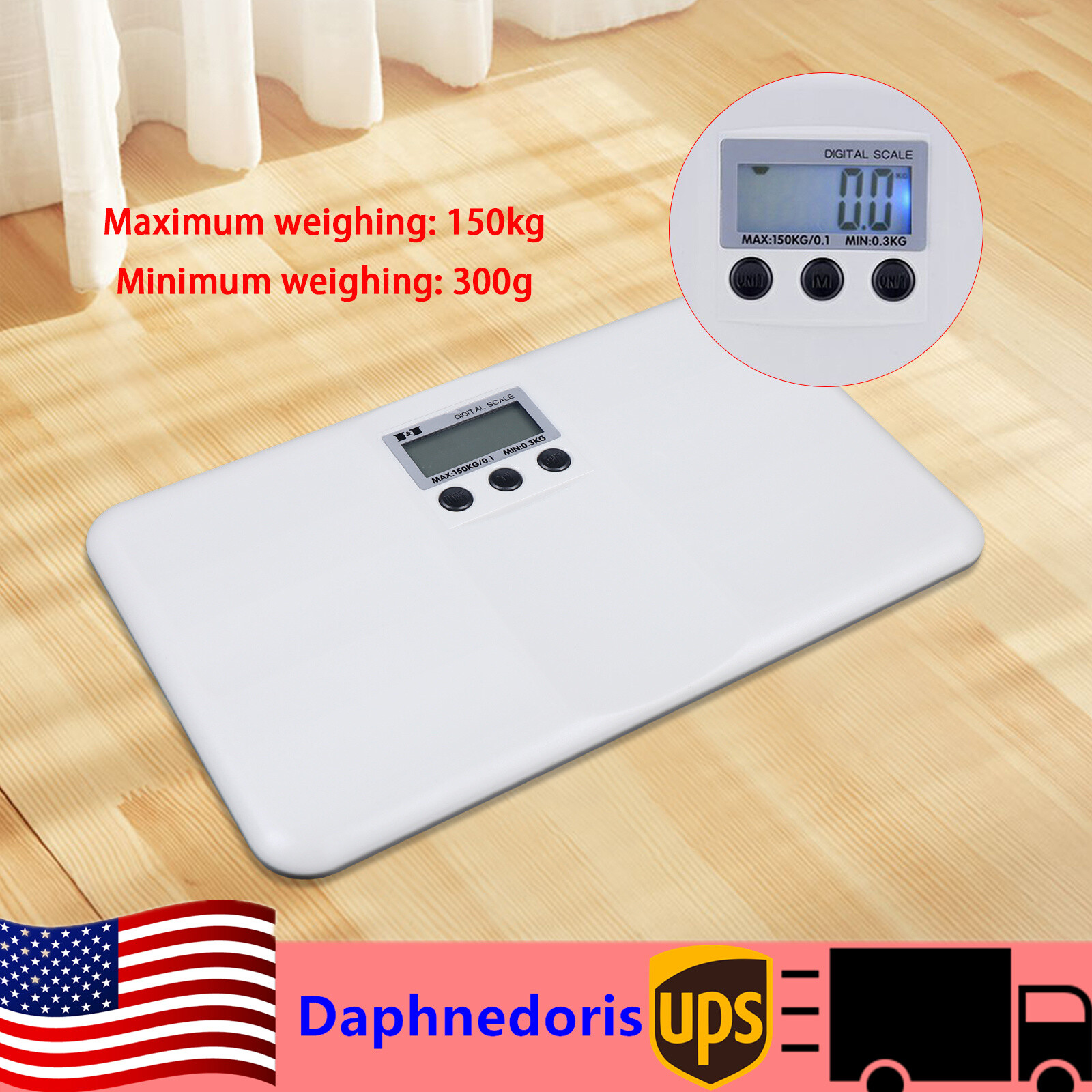 150kg Digital Electronic Infant Baby Scale Pet Vet Scales Dog/Cat Weight tracker