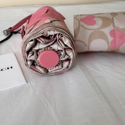 国内発!COACH★Mini Umbrella In Signature Heart Print★ハート Coach Mini Umbrella In Signature Heart Print CP499 NWT | eBay